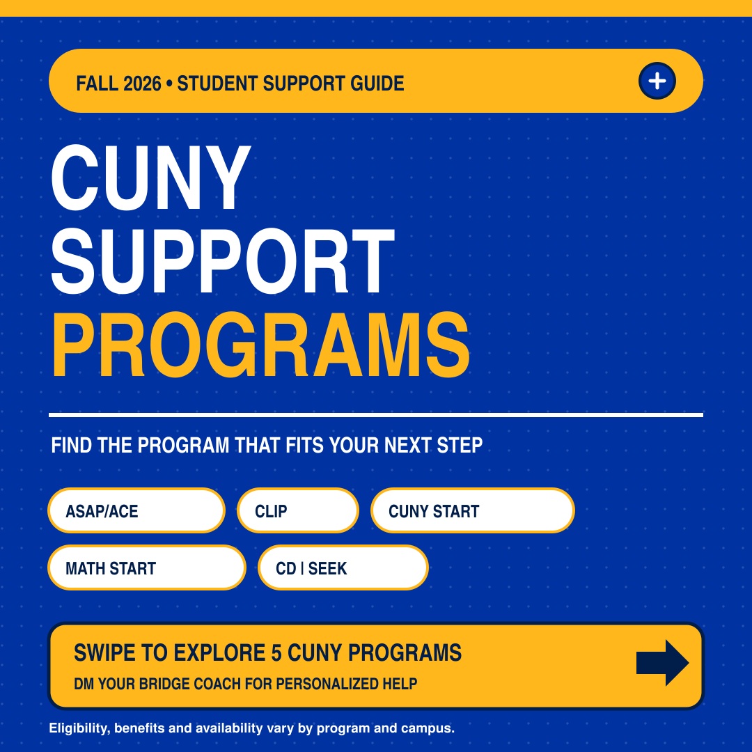 The cover of a CCB4A guide to five CUNY student-support programs.